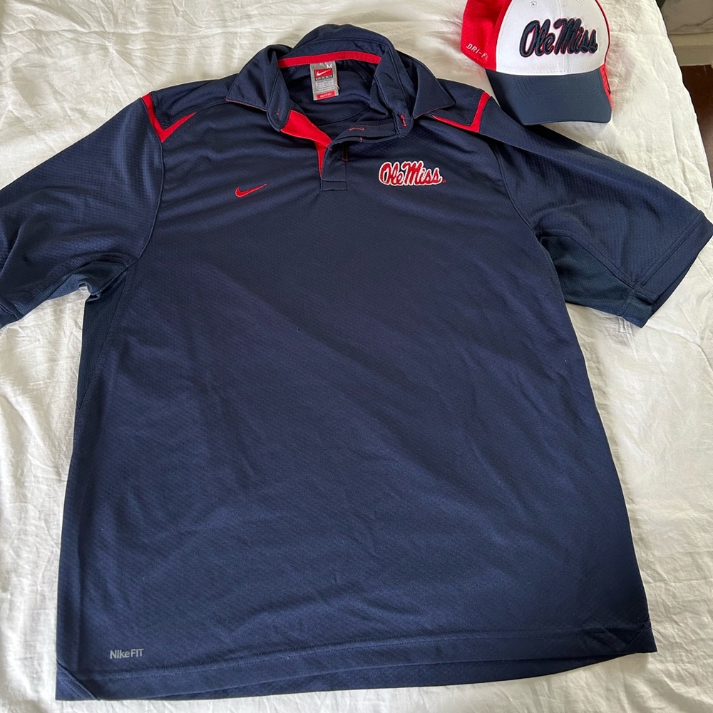 Ole miss polo shirt hat Nike